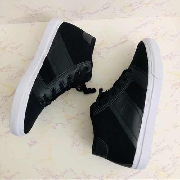 FILA Mid Top Fashion Casual Streetwear Sneakers Lace Up Black - Picture 8 of 13